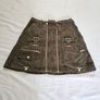 The Kooples Green Khaki Denim Cargo Skirt Image 2