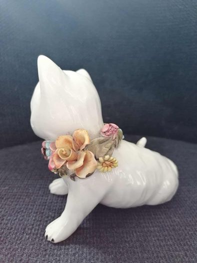Rare Vintage Italian White Cat Figurine