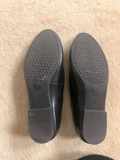 M&S leather navy pumps