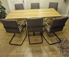 Modern Industrial 6-Seater Dining Set