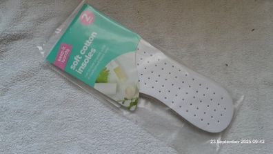 Keep It Handy Cut to Size Non-Slip Shoe Cotton Insoles - Pack of 2 Pairs