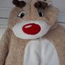 Reindeer fleece hooded onesie Image 2