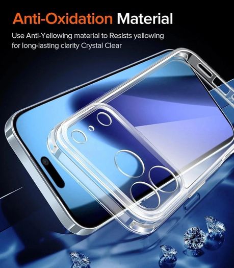 Case for iPhone 18 Pro Max, 17 Pro Max, 17e, 16e, 15 Silicone Gel Cover Clear Transparent Shockproof Shell