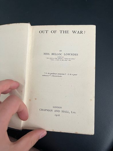 out of the war?