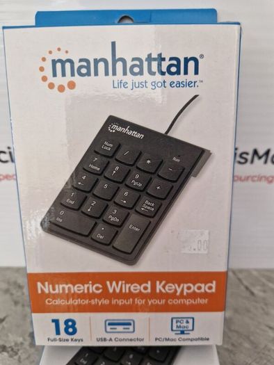 Manhattan Numeric Keypad, Wired, USB-A