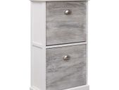 Shoe Cabinet Grey 50x28x98 cm Paulownia Wood