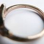 Vintage Sterling Silver Decorative leaf design ring with small stones Image 10