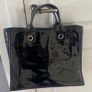 Handbag Designer Tote Black Patent Image 4