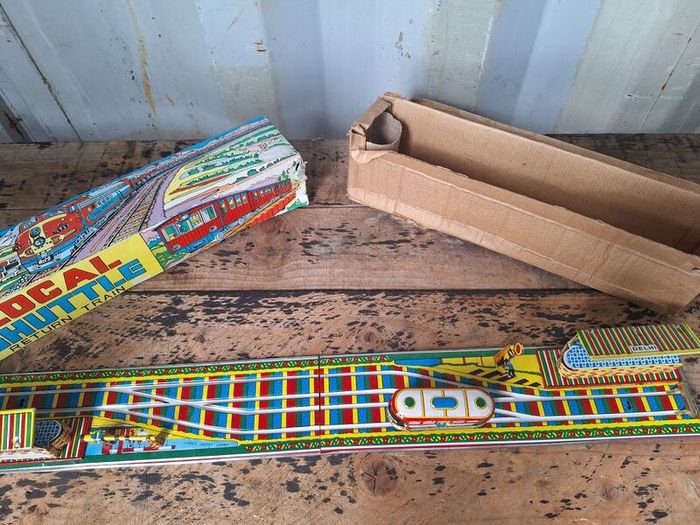 Vintage Local Shuttle Tin Toy Train Set