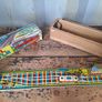 Vintage Local Shuttle Tin Toy Train Set Image 2