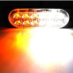 2 X Amber+white 12 Led Recovery Strobe Grill Breakdown Flashing Light Lamp