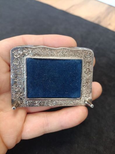 Silver Scenes Double Photo Frame with Open Windows  Flowers with Engraved Poem Silver Plated Photo Frame 1987