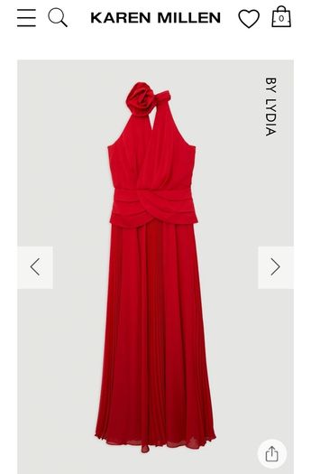 Karen Millen Red Maxi Occasion Dress