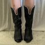 Women's Leather Cowboy Boots Image 3