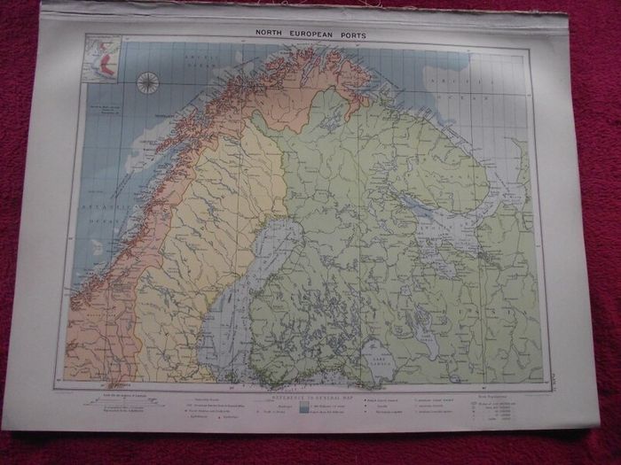 30 X Maps & Charts from Philip's Mercantile Marine Atlas of the World - Fourth Edition 1913