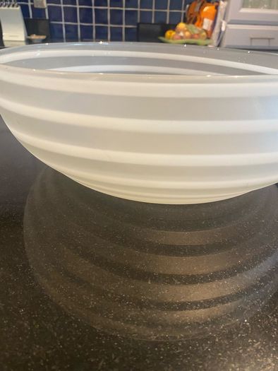 vintage mid century Leonardo Germany "Twist " Glass Bowl