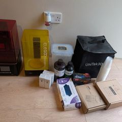3d printer. Elegoo Mars 2 pro, wash/cure station, accessories