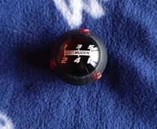 Genuine MUGEN Red Leather Shift Knob