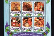 1997 Guernsey Christmas: Teddy Bears Miniature Sheet Commemorative Stamps Mint Never Hinged (MNH)