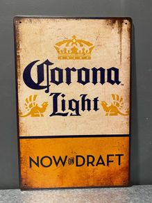 Corona Light Tin Metal Sign