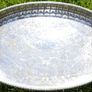 Viners  Silver Alpha Plated Oval Vintage Tray Chased Gallery Image 3