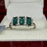 Platinum Diamond 950 Platinum AAA Mutuca Indicolite (Green Tournalines) & Diamond Image 10