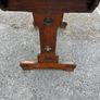 Solid oak trestle style writing desk Image 2