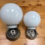 Two Vintage 1950s milk glass lights Image 2