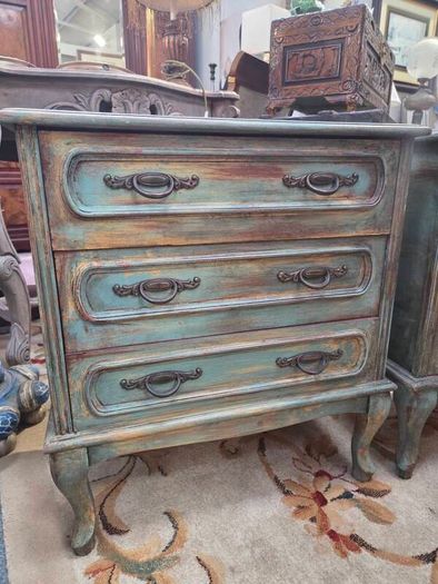 Vintage Upcycled Pair of Bedeside Lockers