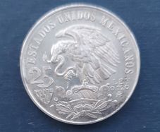 Mexico Olympics 1968 25 Pesos Silver Coin