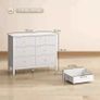 Fluted Dresser, 6 Drawer Chest of Drawers for Bedroom, Living Room, Hallway, Closet, White Image 2