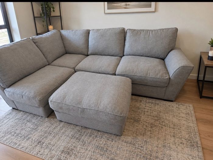 harvey norman grey L shaped corner sofa