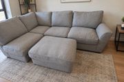 harvey norman grey L shaped corner sofa