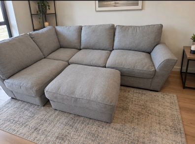 harvey norman grey L shaped corner sofa