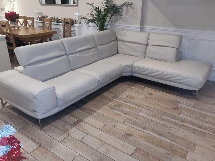 Real leather L shaped sofa from karl's furniture (vigore)