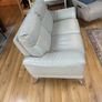 2 seater cream leather sofa Image 2