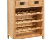 Wine Cabinet 72x32x90 cm Solid Oak Wood