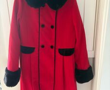 Red fur lined coat