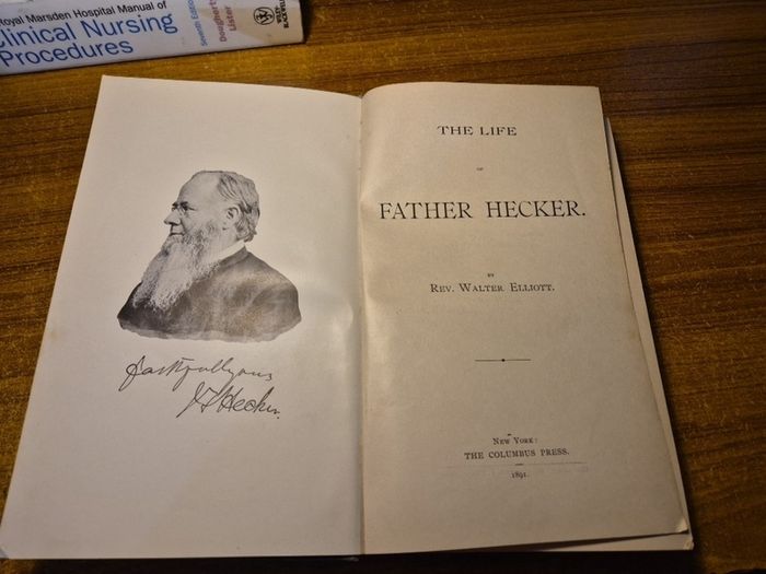 Antique 1891 Life of Father Hecker. Religious.
