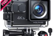 Action Camera 4K 20MP GA100, Waterproof 40M Underwater Camera for Snorkeling, EIS Stabilization WiFi 170 Degree Wide Angle Helmet Camera for Vlogging (FREE SHIPPING)