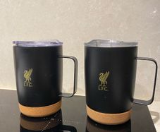Official Liverpool FC Black Travel Mugs (Pair)