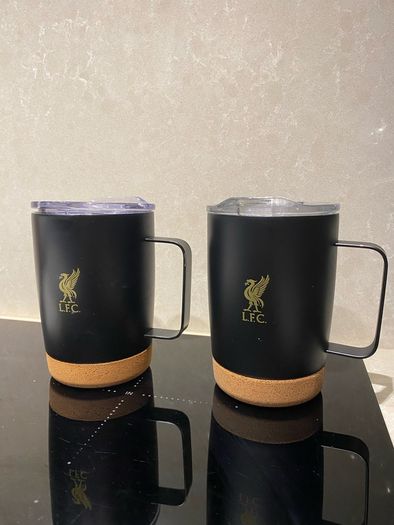 Official Liverpool FC Black Travel Mugs (Pair)