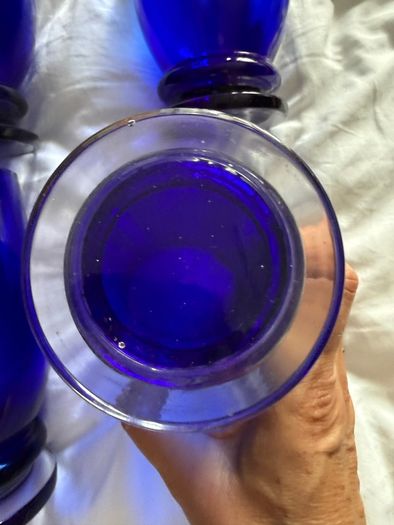 Set of 6 Stunning Blue Glasses