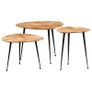 Coffee Table 3 pcs Solid Acacia Wood Image 10