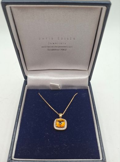 9ctb yellow gold  citrine necklace