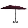 Outdoor Parasol with Aluminium Pole 460x270 cm Bordeaux Red Image 3