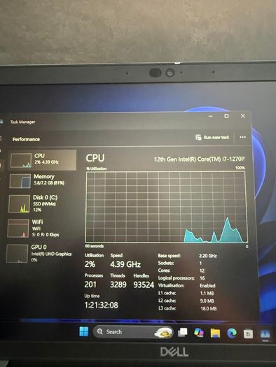 Dell Latitude 5431 Laptop i7/8GB/256SSD/FHD