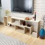 TV Cabinet Double L-Shaped Oak Image 7