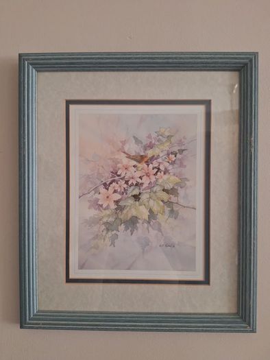 Pair 1990 Wim F Bijkerk Framed Bird Prints Signed Roy Edwards Fine Art IP43