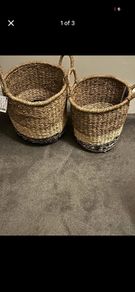 Wicker baskets x2